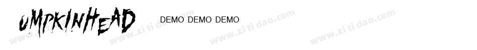 Pumpkinhead DEMO字体转换